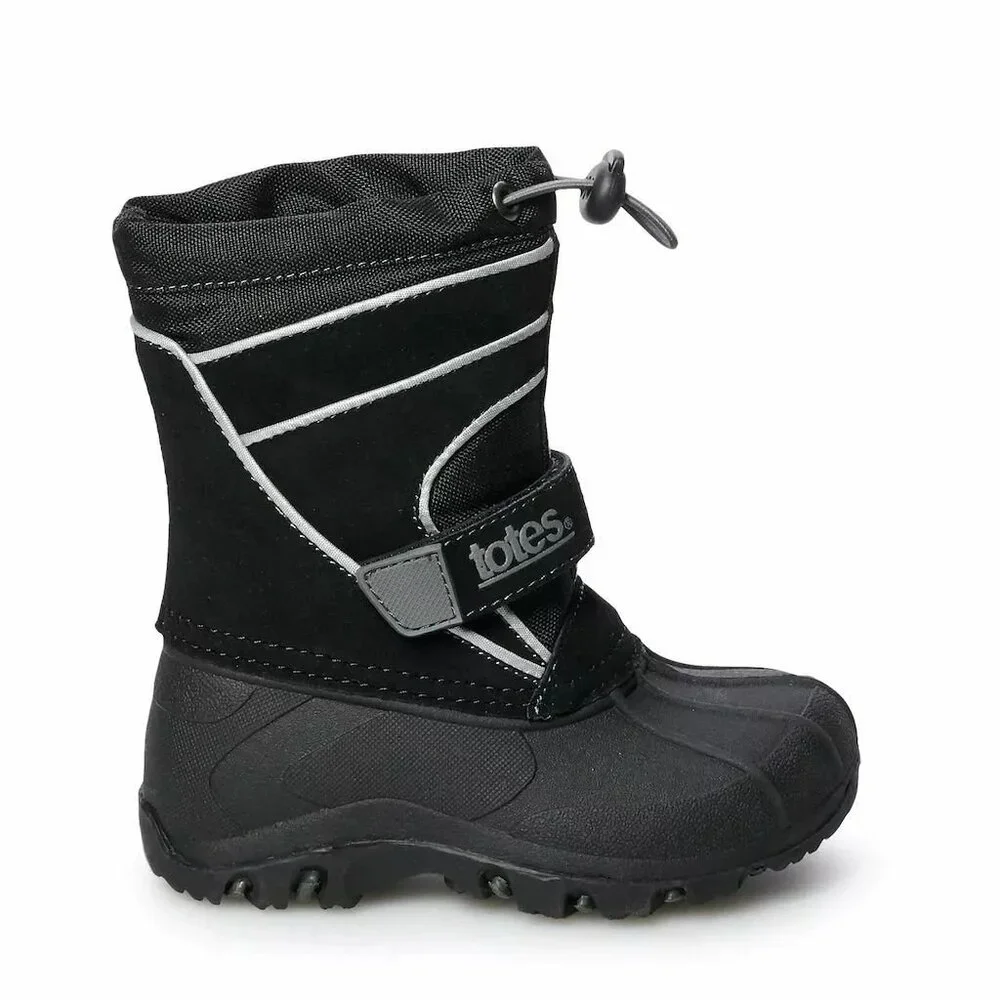 Totes Teo Toddler Boys' Winter Boots Weatherproof Slip‎ On Snow Boot Sizes 5T